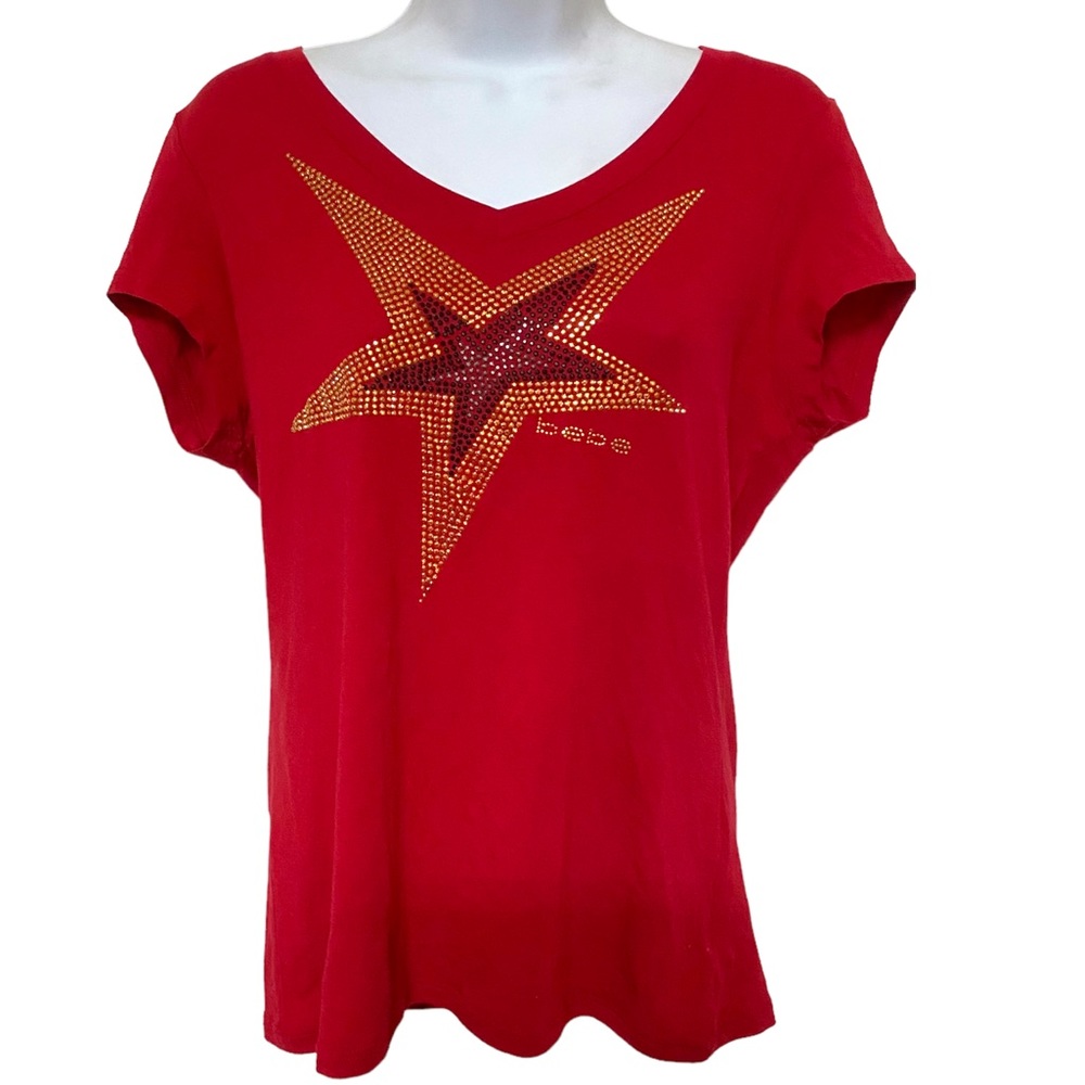 Y2K Bebe Studded Star Logo Top